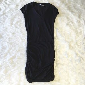 Athleta Black V-Neck T-Shirt Dress XS